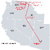 Thumbnail of juvenile 36197's migration map