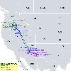 Thumbnail of juvenile 40003's migration map